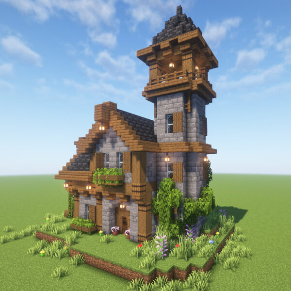 Medieval Stone House Minecraft Build by Batcheen
