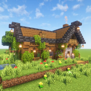 Rustic Medieval House Minecraft build by Batcheen Rustic Medieval House Minecraft build by Batcheen
