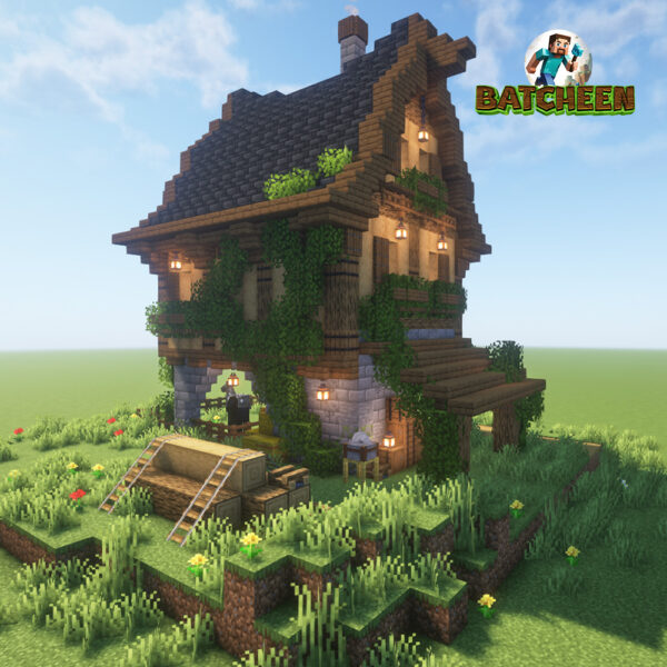 Rustic medieval house Minecraft build by Batcheen